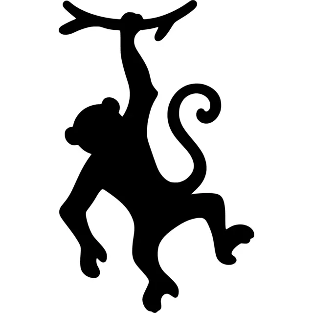 Hanging Monkey Silhouette