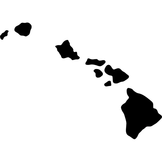 Hawaii Map Silhouette