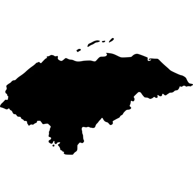 Honduras Map Silhouette