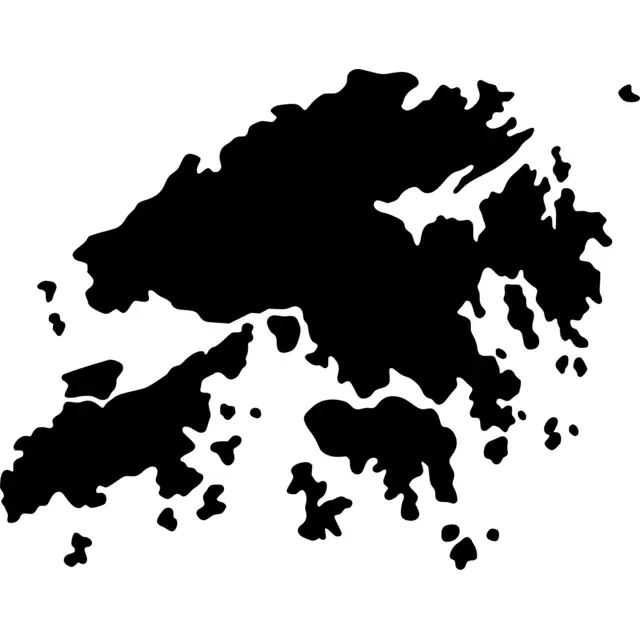 Hong Kong Map Silhouette