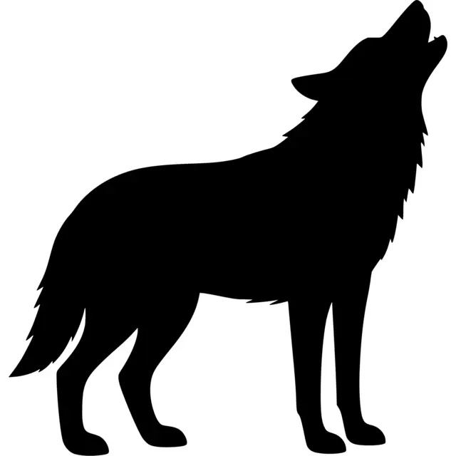 Howling Wolf Silhouette