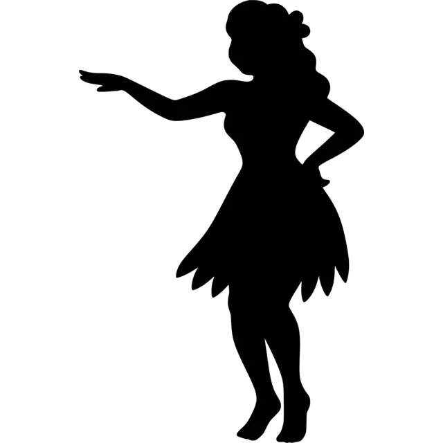 Hula Girl Silhouette