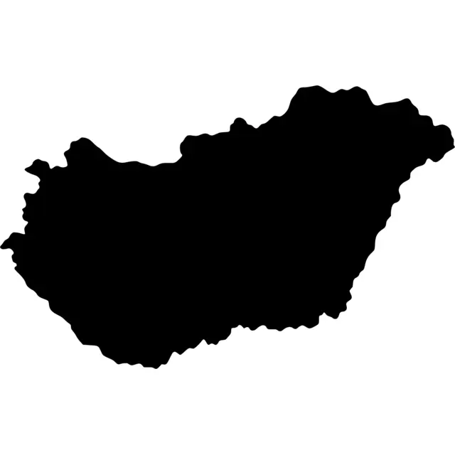 Hungary Map Silhouette