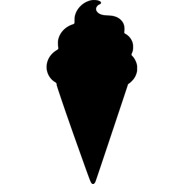 Ice Cream Cone Silhouette