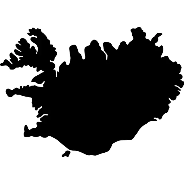 Iceland Map Silhouette