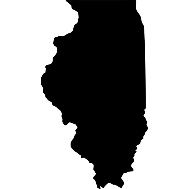 Illinois Map Silhouette