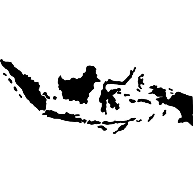 Indonesia Map Silhouette