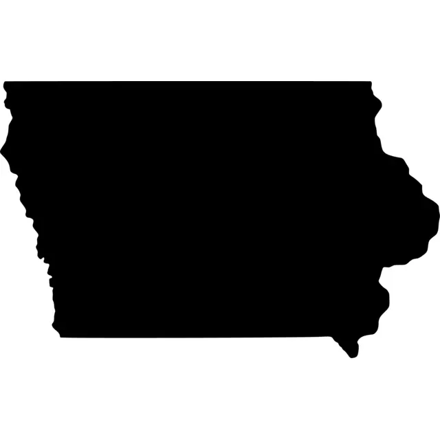 Iowa Map Silhouette