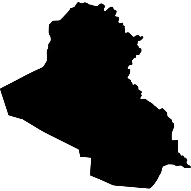 Iraq Map Silhouette