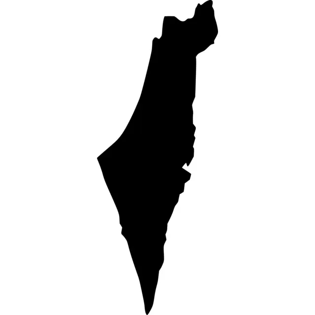 Israel Map Silhouette