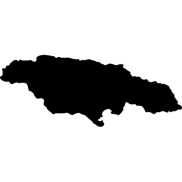 Jamaica Map Silhouette