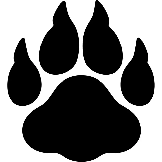 Leopard Paw Print Silhouette
