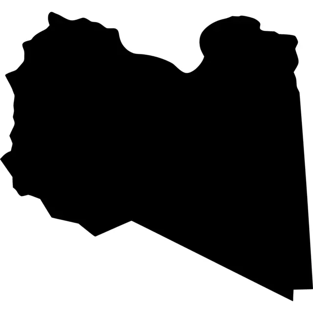 Libya Map Silhouette