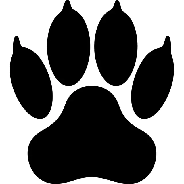 Lion Paw Print Silhouette