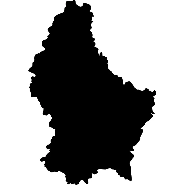 Luxembourg Map Silhouette