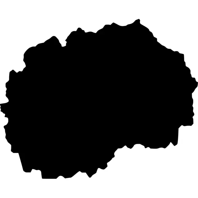 Macedonia Map Silhouette