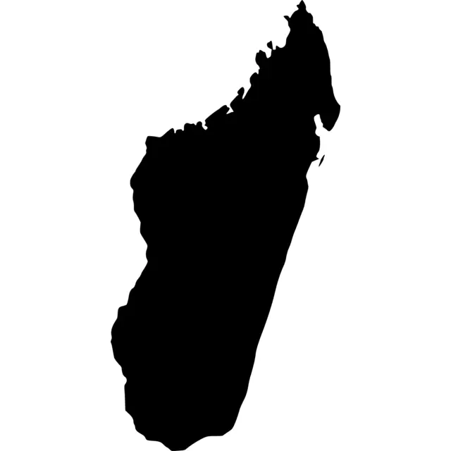 Madagascar Map Silhouette