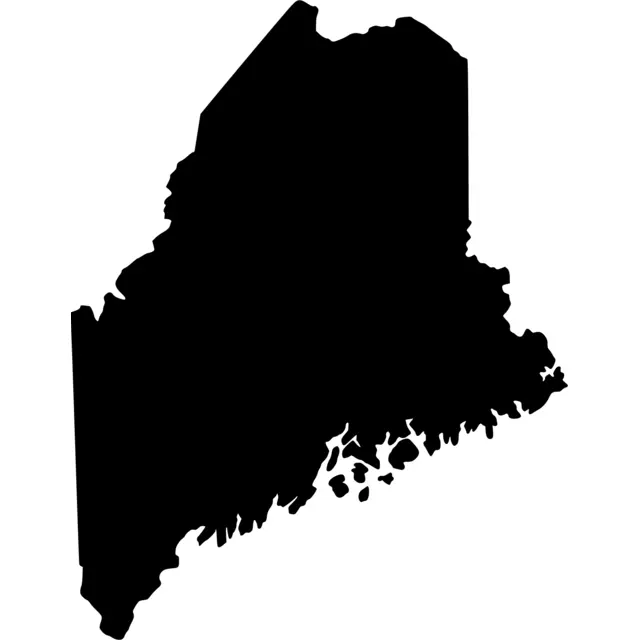Maine Map Silhouette