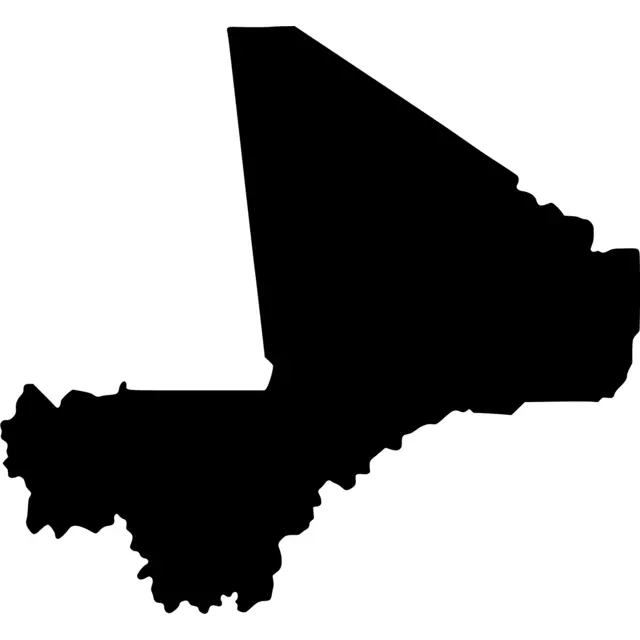 Mali Map Silhouette