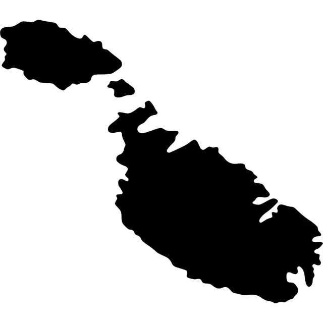 Malta Map Silhouette