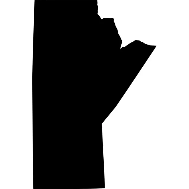 Manitoba Map Silhouette