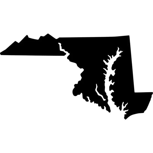 Maryland Map Silhouette