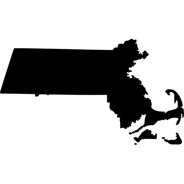 Massachusetts Map Silhouette