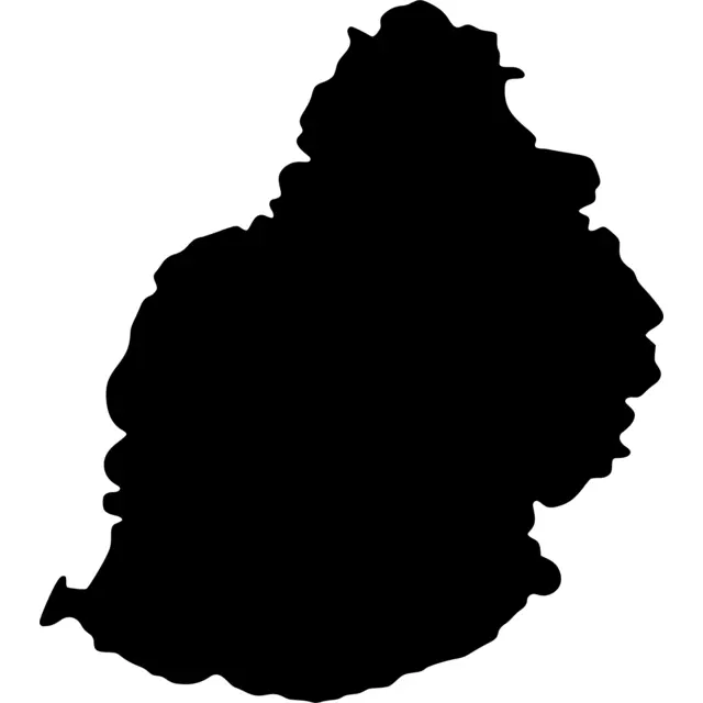 Mauritius Map Silhouette