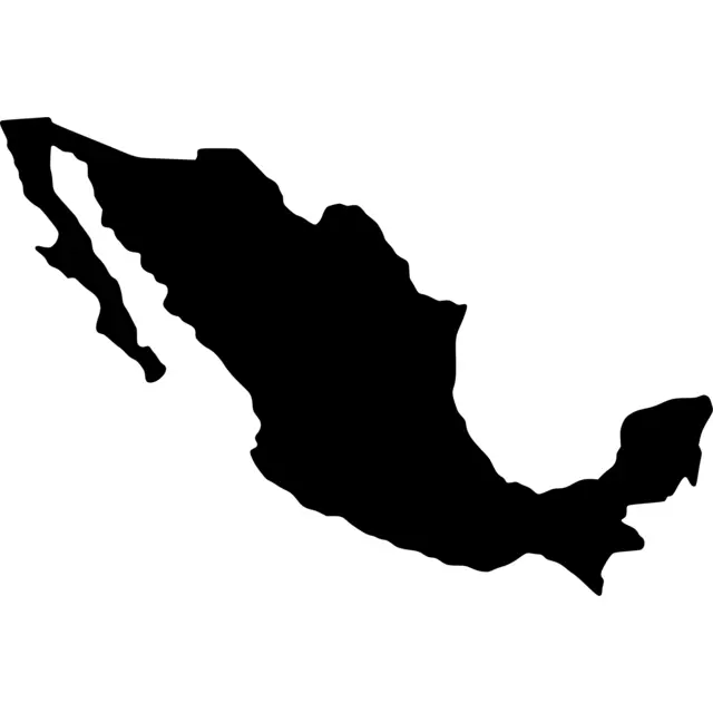 Mexico Map Silhouette