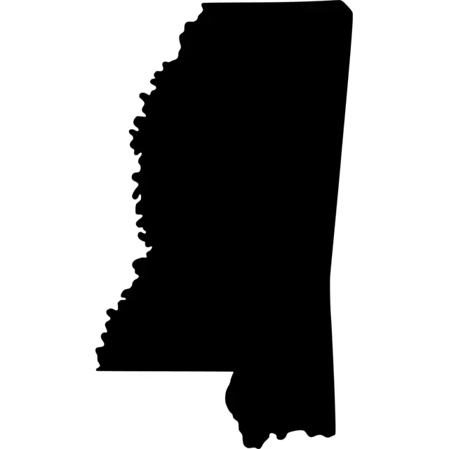 Mississippi Map Silhouette