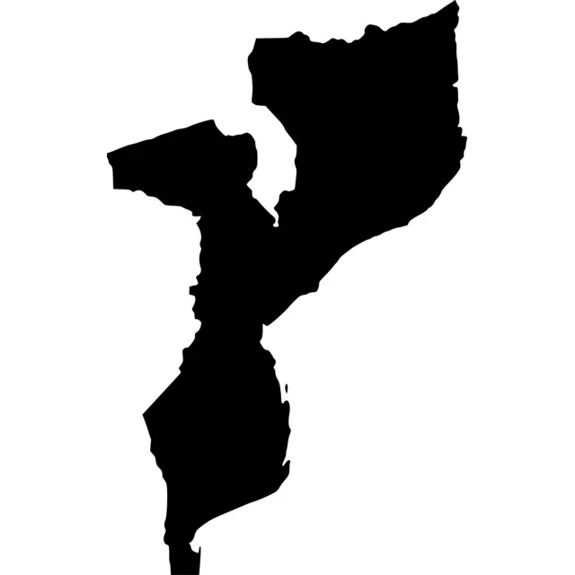 Mozambique Map Silhouette