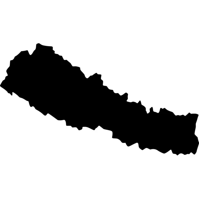 Nepal Map Silhouette