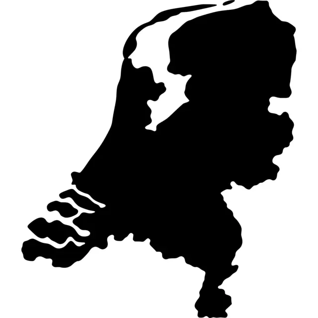 Netherlands Map Silhouette