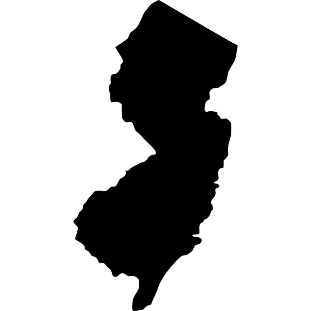 New Jersey Map Silhouette
