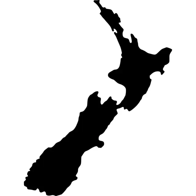 New Zealand Map Silhouette
