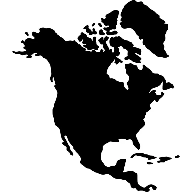 North America Map Silhouette