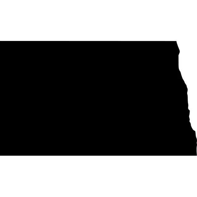 North Dakota Map Silhouette