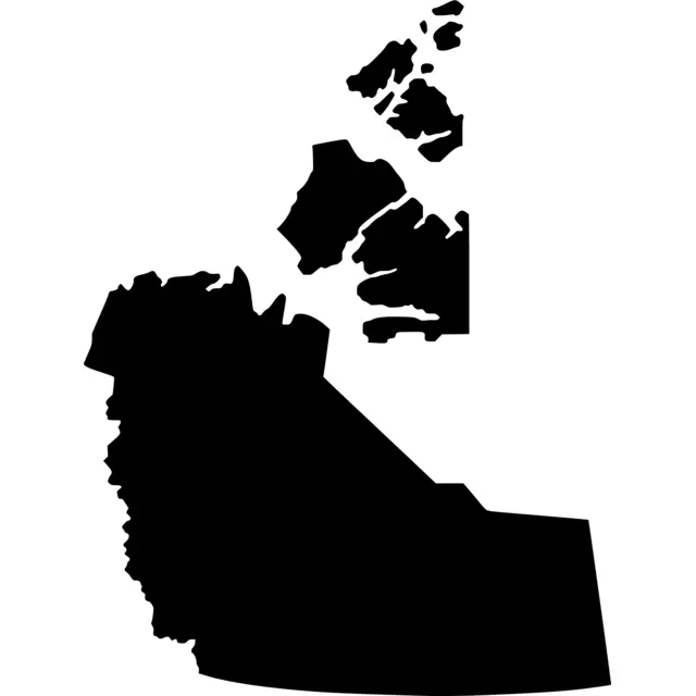 Northwest Territories Map Silhouette