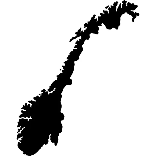 Norway Map Silhouette