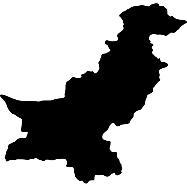 Pakistan Map Silhouette