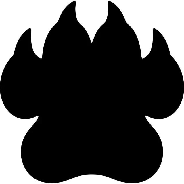 Panther Paw Print Silhouette