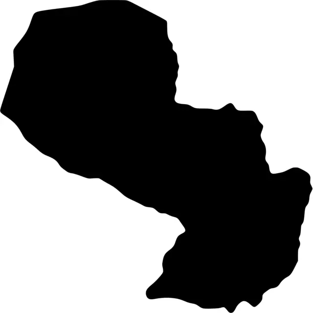Paraguay Map Silhouette