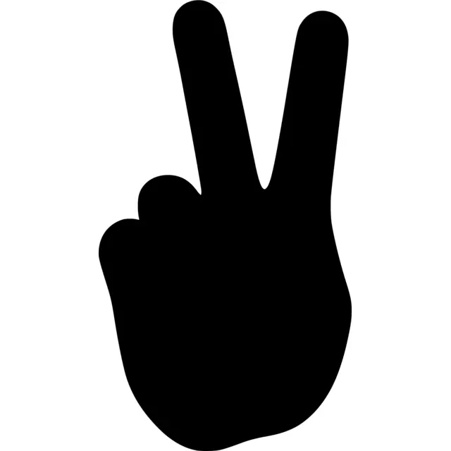 Peace Hand Silhouette