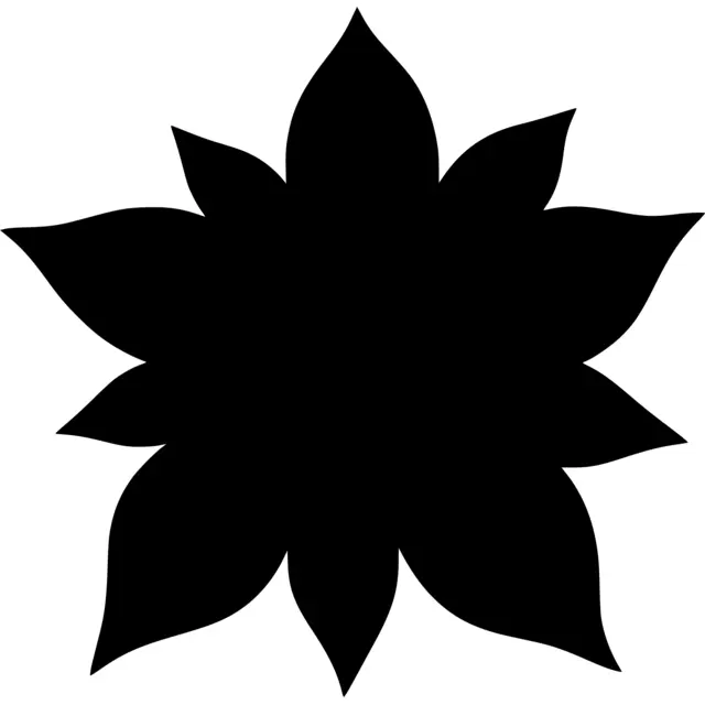 Poinsettia Silhouette