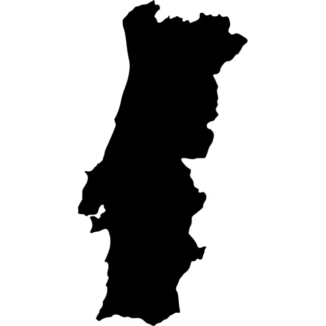 Portugal Map Silhouette