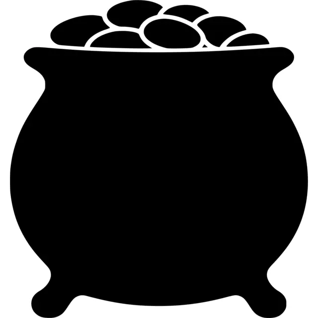 Pot Of Gold Silhouette