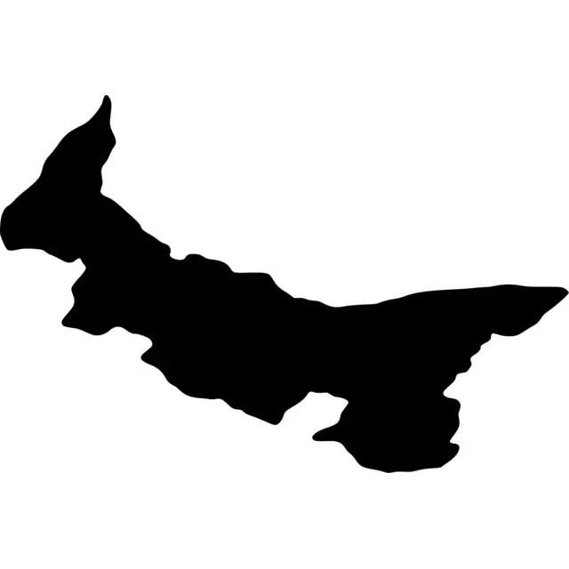 Prince Edward Island Map Silhouette