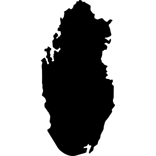 Qatar Map Silhouette