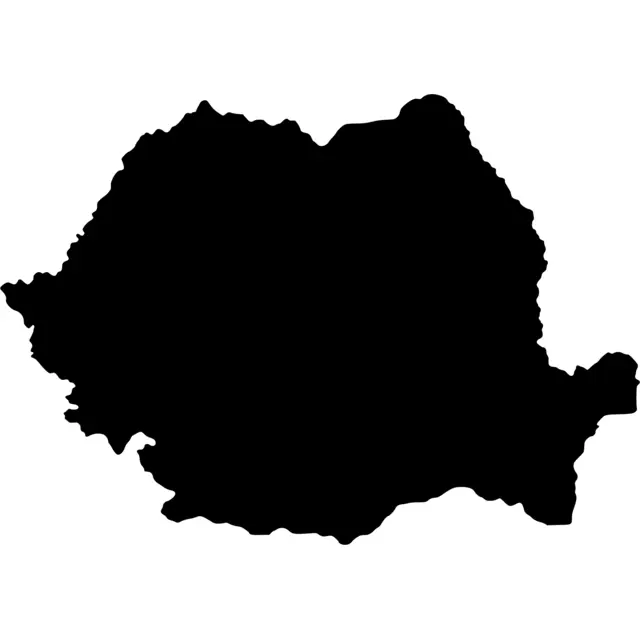 Romania Map Silhouette
