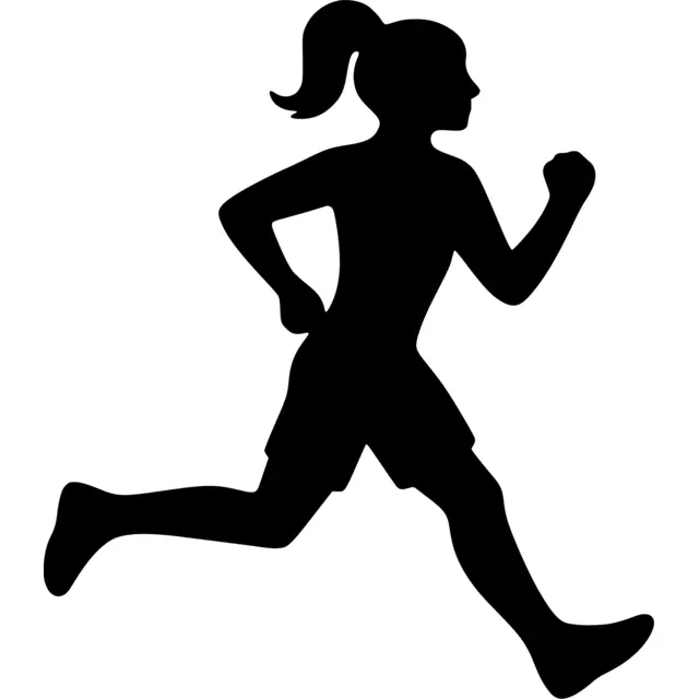 Running Girl Silhouette